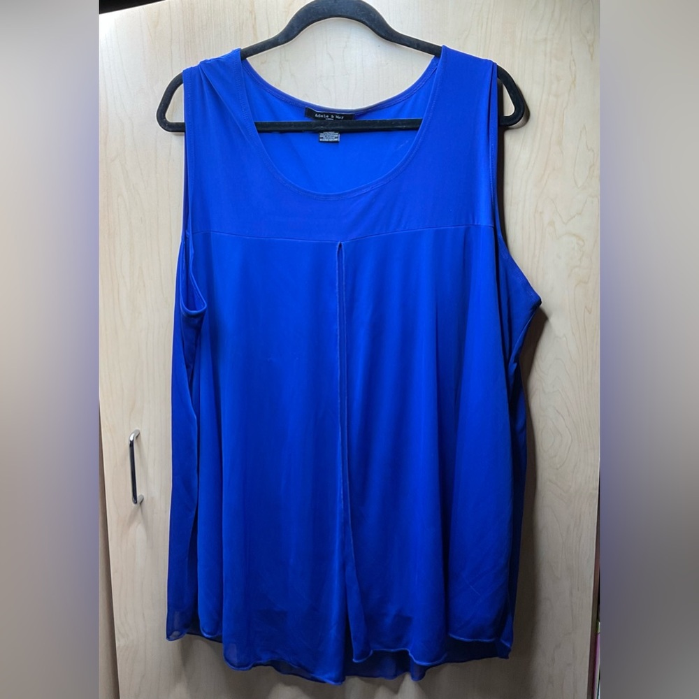 🇺🇸 Adele & May Royal Blue Sleeveless Tunic Top 3X